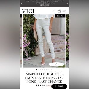 New without tags faux leather pants